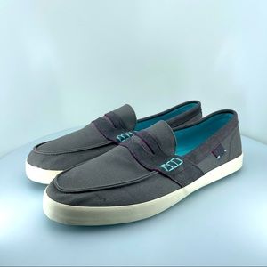 Polo Ralph Lauren Evan Penny Loafer II Gray/Turquoise Sz 12